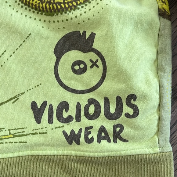 Vicious Wear Toddler Sweatshirt Green Dragon Pockets - Picture 7 of 11